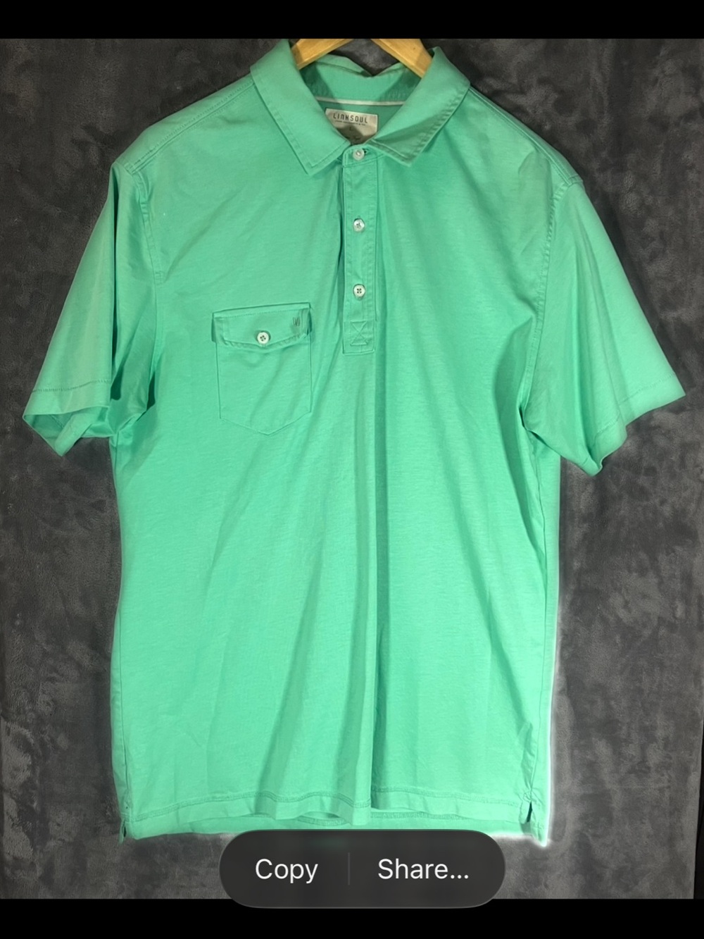 Linksoul Men's Mint Polo with Chest Pocket